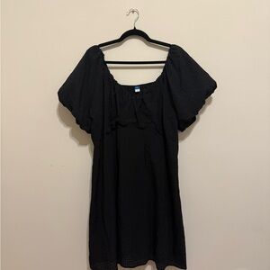Old Navy Black Smocked Dress